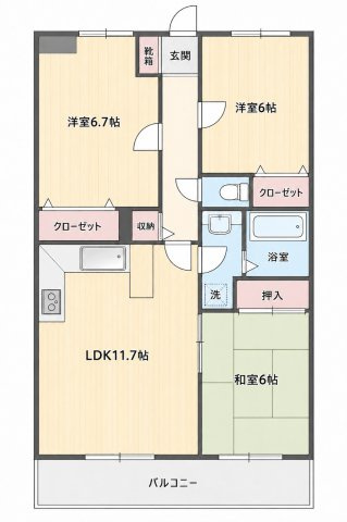 グランシェソワの間取り