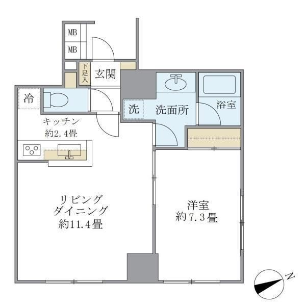 KDXレジデンス秋葉原の間取り