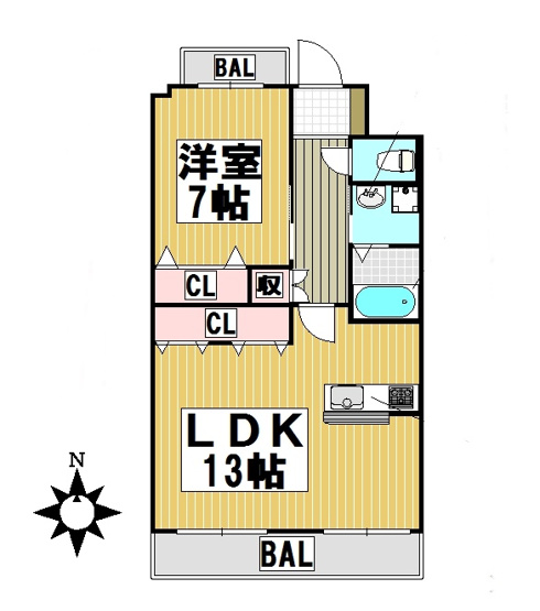 【間取り】 | エスポワール竹越