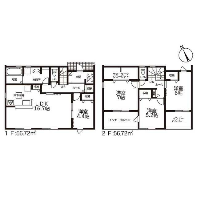 仲介手数料無料）一宮市奥町公園西の間取り