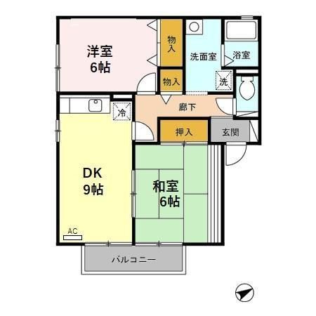 ブライダルハイツ戸出　Ｂの間取り