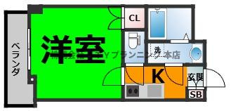 仲介手数料0円！！フラットK山木の間取り