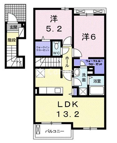 【間取り】 | ブランドール　吉岡