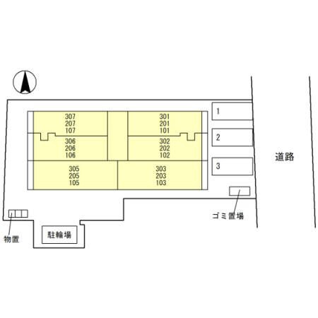 グランドコート堤町の区画図