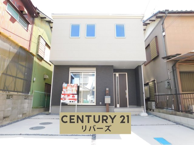 津島市喜楽町の新築一戸建の外観|☆限定１棟☆　　新価格！！いつでもご案内できます♪（お問合せ当日、平日、水曜、夜間でもＯＫ）　名鉄「町方」駅徒歩３分！　長期優良住宅♪　駐車並列２台ＯＫ！　ＬＤＫ１８．７帖！　回遊動線キッチン♪