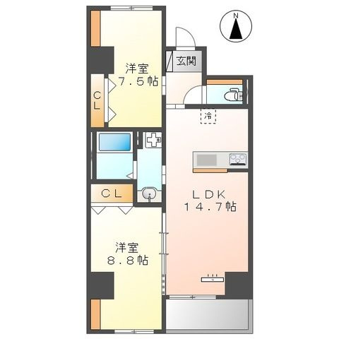 【間取り】 | ラ　カーサ明倫