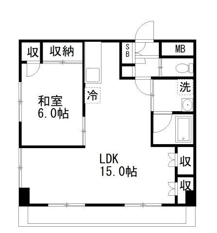 シティファイブB棟の間取り