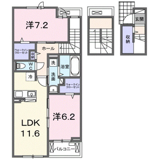 【間取り】 | Ｓｕｎｎｙ　Ｍａｉｓｏｎ | 「Ｓｕｎｎｙ　Ｍａｉｓｏｎ」の間取りです