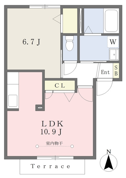 ゆったりとした1ＬＤKの間取りです