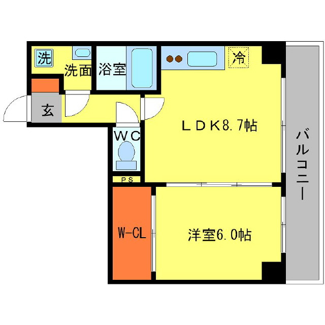 SERENiTE江坂四番館の間取り