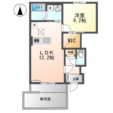 シャルモントＡの間取り