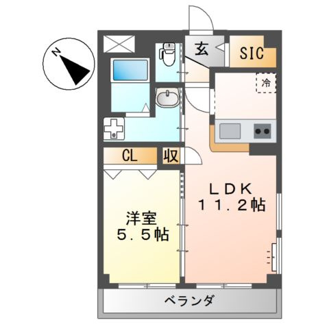 クレール矢賀駅前の間取り
