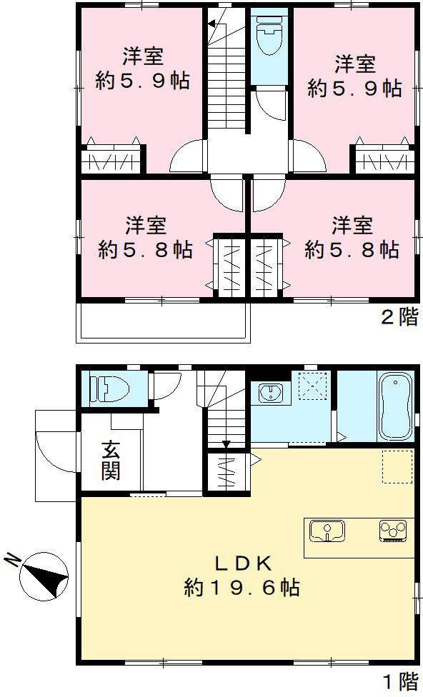 ミモザ　Ｃ棟の間取り