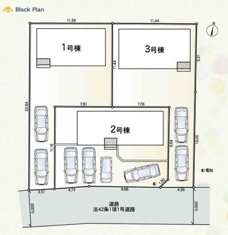 厚木市関口新築戸建て　第19-1号棟の区画図|配置図「厚木市関口新築戸建て」