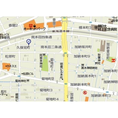 岐阜市久保見町のアパートの外観