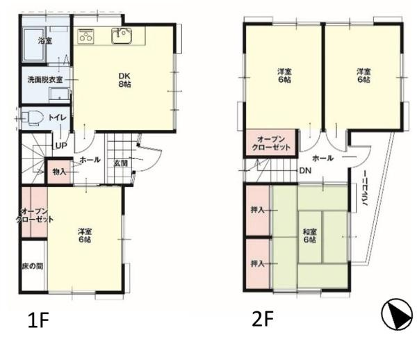 前橋市駒形町中古住宅の間取り