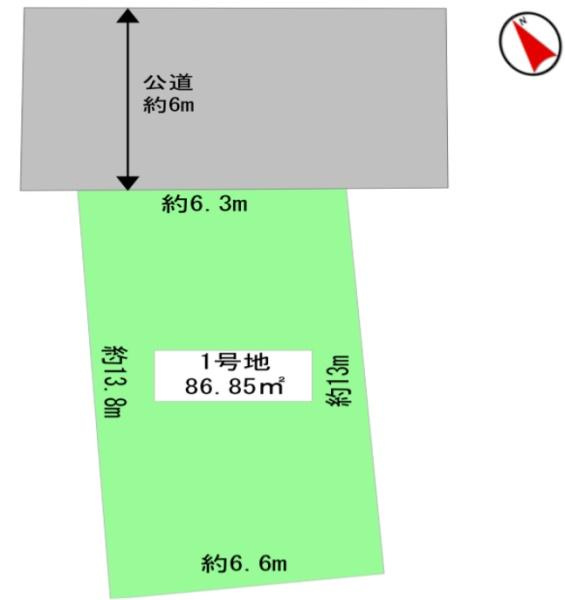 横浜市鶴見区矢向３丁目の売地の区画図|限定1区画の販売です！
お気軽にお問合せ下さい！