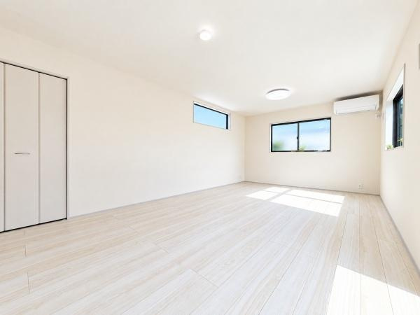 横浜市瀬谷区東野の新築一戸建の居間・リビング|対面式のキッチンはお料理中でも家族とのお話も弾みます。
