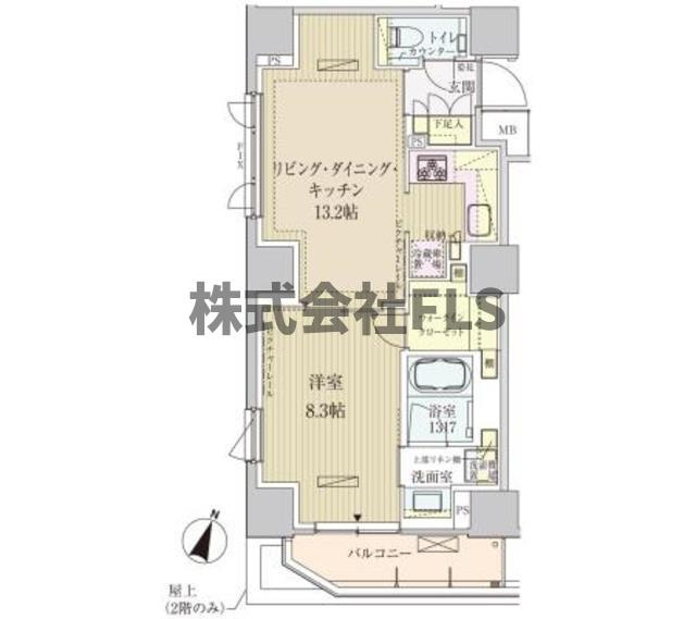 港区赤坂３丁目の賃貸マンションの間取り