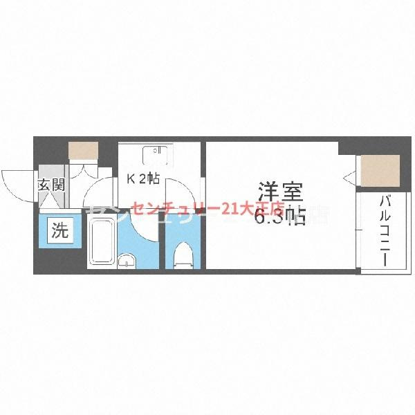 ベルシモンズ大阪港の間取り
