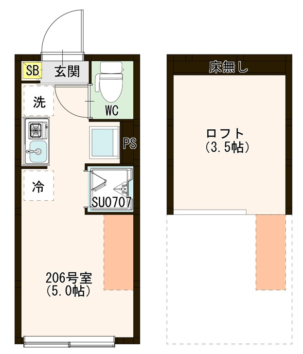 Dimora Tranquilla Hikarigaokaの間取り