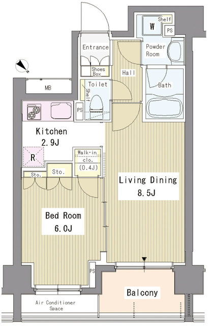 リベルテ月島の間取り