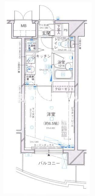 パレステュディオ芝浦＜Ｔｏｋｙｏ Ｂａｙ＞の間取り