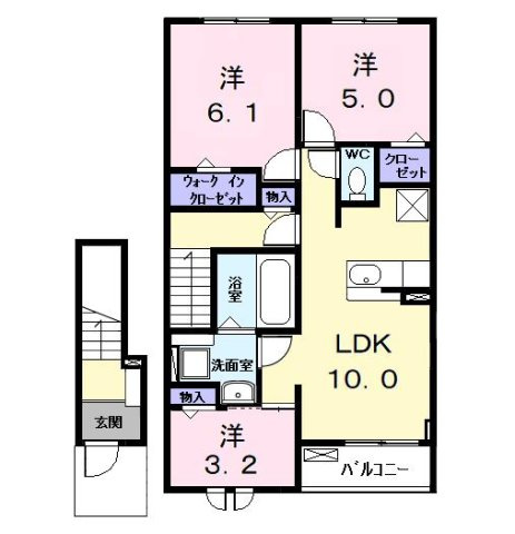 ロークァット　Ⅰの間取り