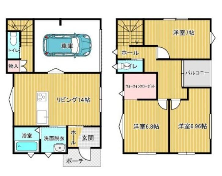 天童市東久野本2丁目3-31の間取り|間取り図