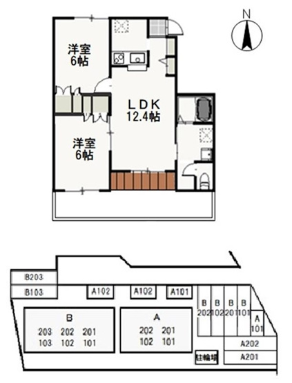 【間取り】 | ベルリード今在家 A