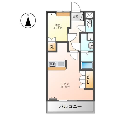 【間取り】 | クレシアＢ