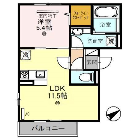 D-roomル・シャンドゥ・フルールの間取り