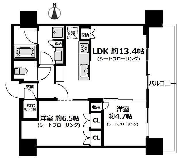 横浜市神奈川区鶴屋町１丁目の賃貸マンションの間取り