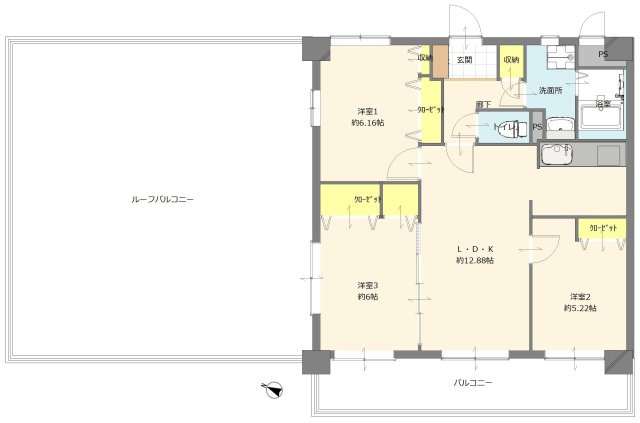 【間取り】 | グレイスマンション博多南2☆仲介手数料無料☆