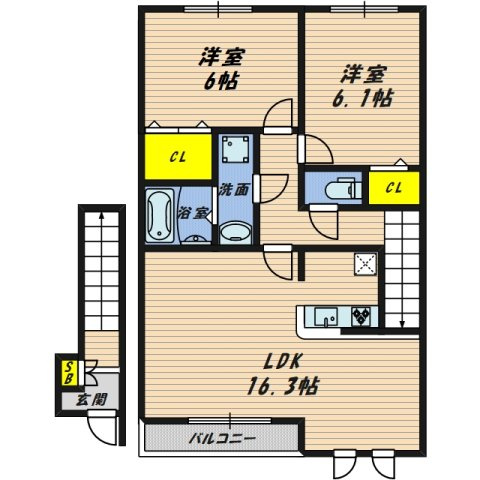 【間取り】 | エリタージュ鶴見