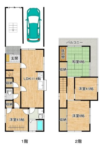東大池3丁目貸家Ⅲの間取り