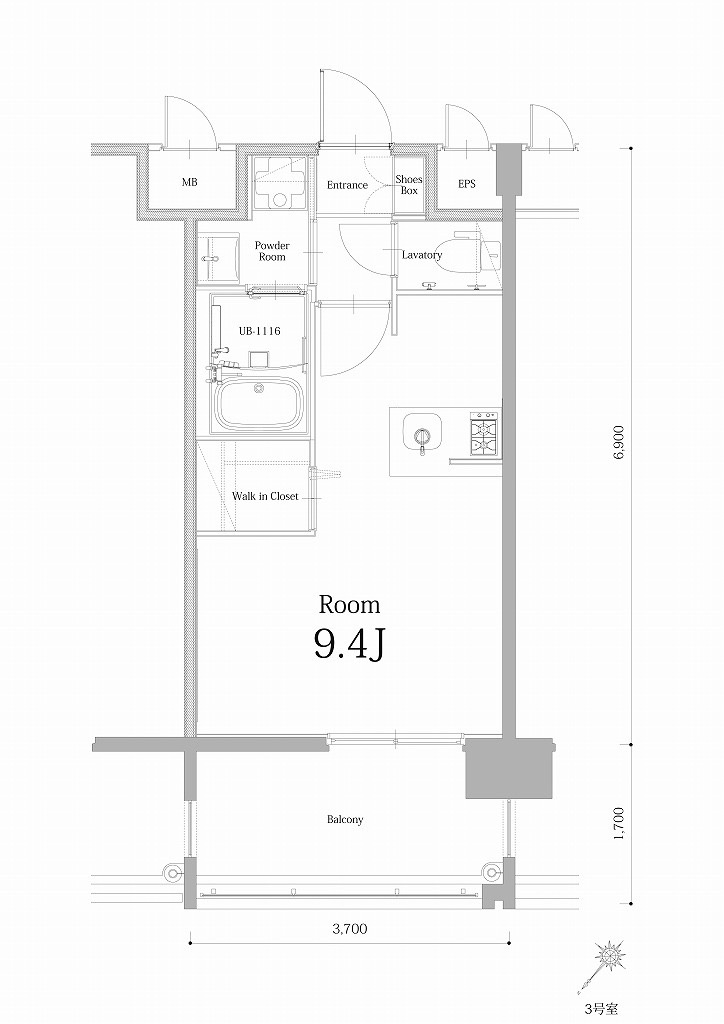 新品家具付きマンション博多駅南27(KaGood福岡)の間取り|※間取りと異なる場合は現状を優先します。