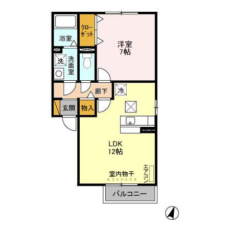 グランドゥール高林 Ａ・Ｂの間取り