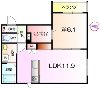 【間取り】 | ヘーベルメゾン初芝駅前 | １ＬＤＫ