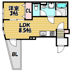【間取り】 | ALEGRIA住道North