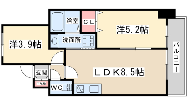 【間取り】 | エスフォート福島ラルーナ