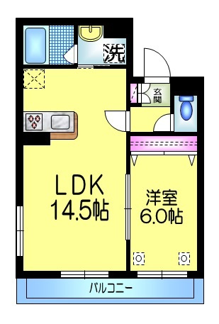 Ｆｏｒ　Ｈｅｉｍ　フォーハイムの間取り|★角部屋２面窓★