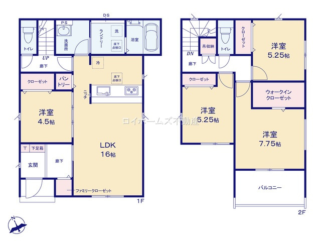 【間取り】 | 春日井市穴橋町字山本1606-121『仲介料無料』新築戸建て | 2号棟