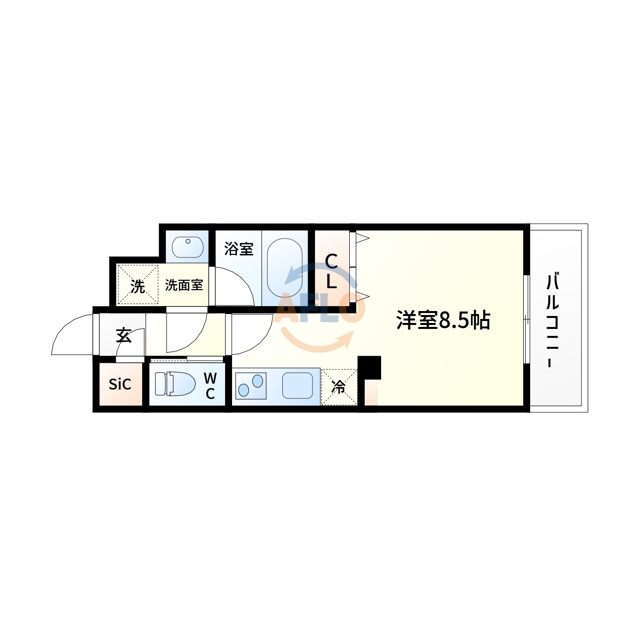 パークフラッツ弁天町駅前の間取り|ミッドフラッツ弁天町駅前　間取り