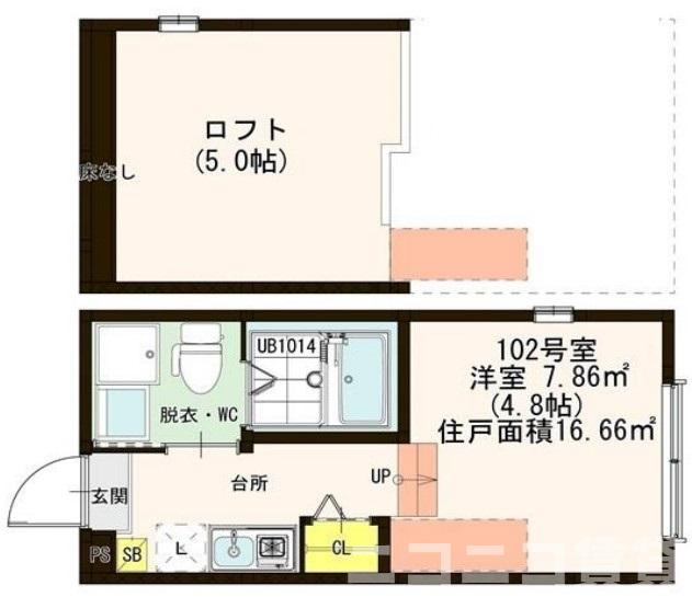 足立区伊興３丁目のアパートの間取り