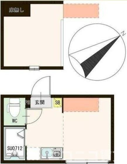 足立区千住河原町のアパートの間取り