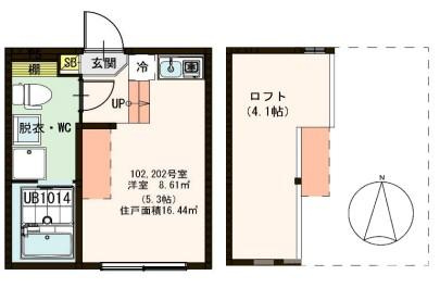 足立区梅島２丁目のアパートの間取り