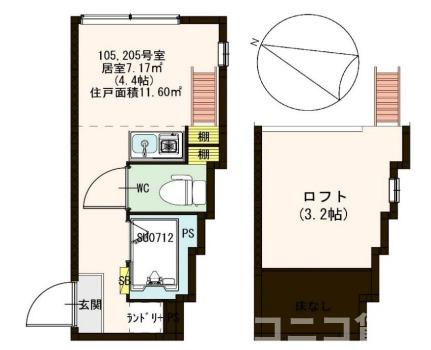 板橋区向原２丁目のアパートの間取り