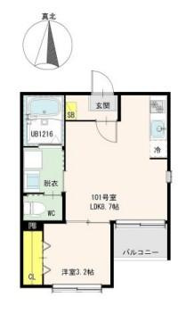 足立区綾瀬５丁目のアパートの間取り