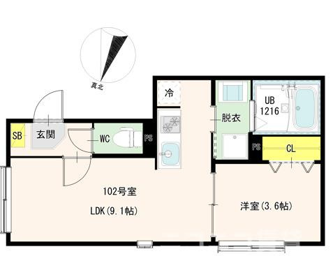 江戸川区南小岩７丁目のアパートの間取り
